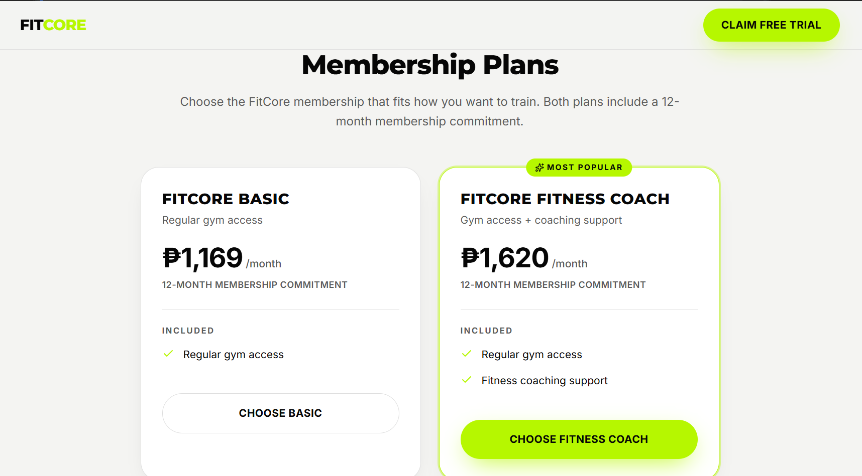 FitCore Gym preview