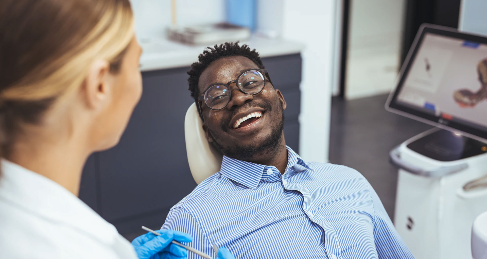 Man holding toothbrush