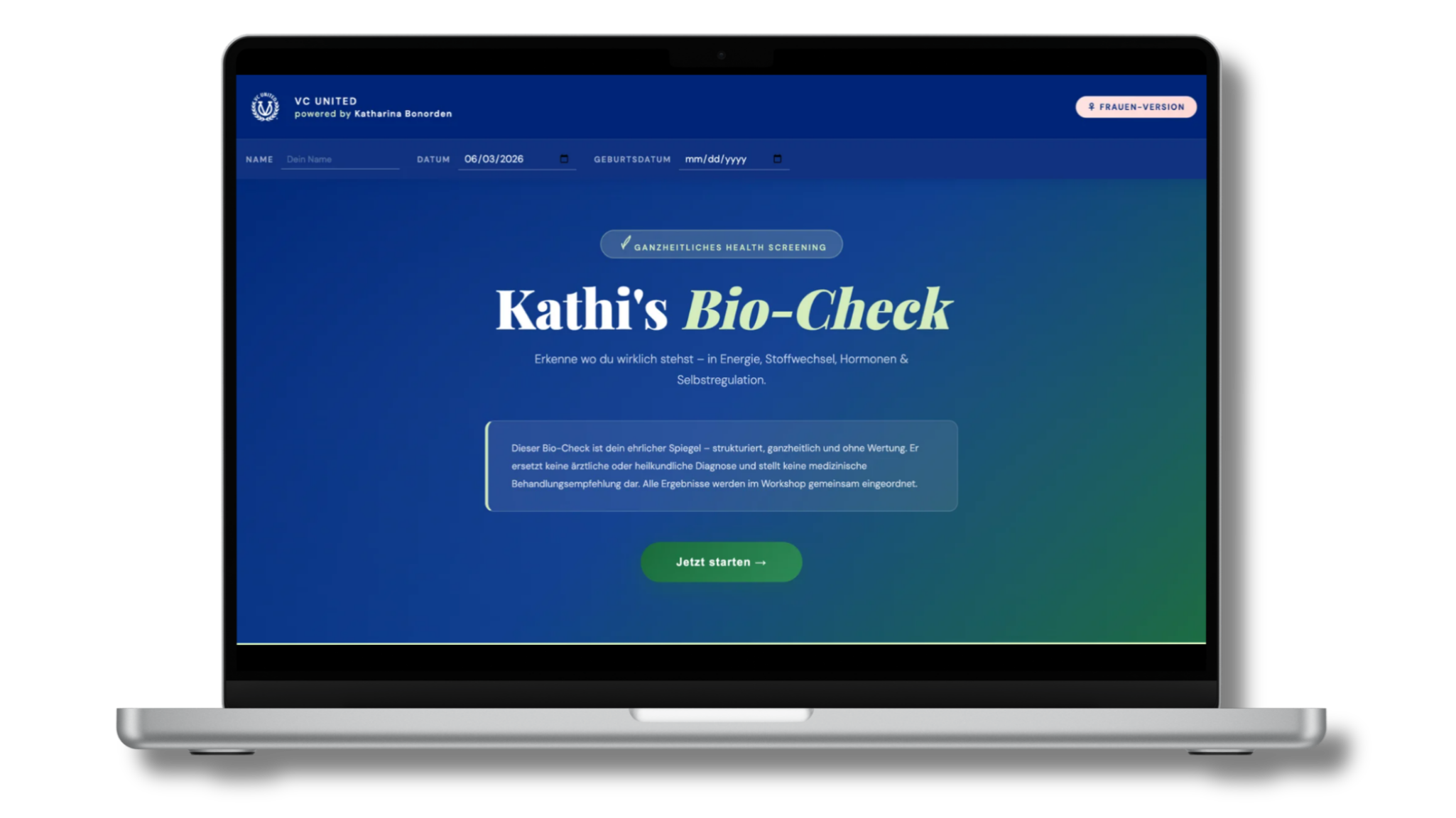 Elevated Health — Bio-Check für Frauen