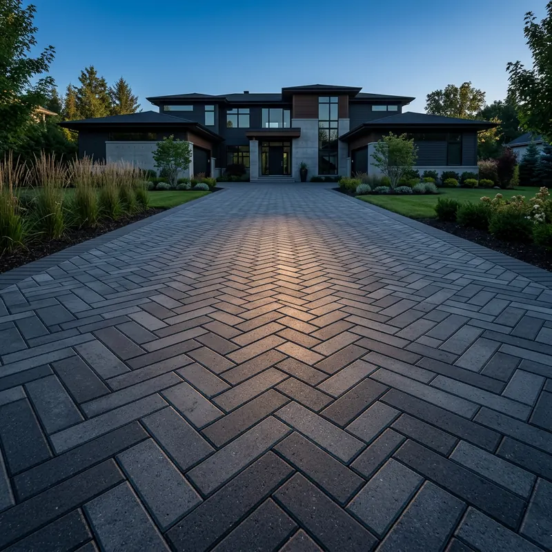 Custom Interlocking Paver Driveway