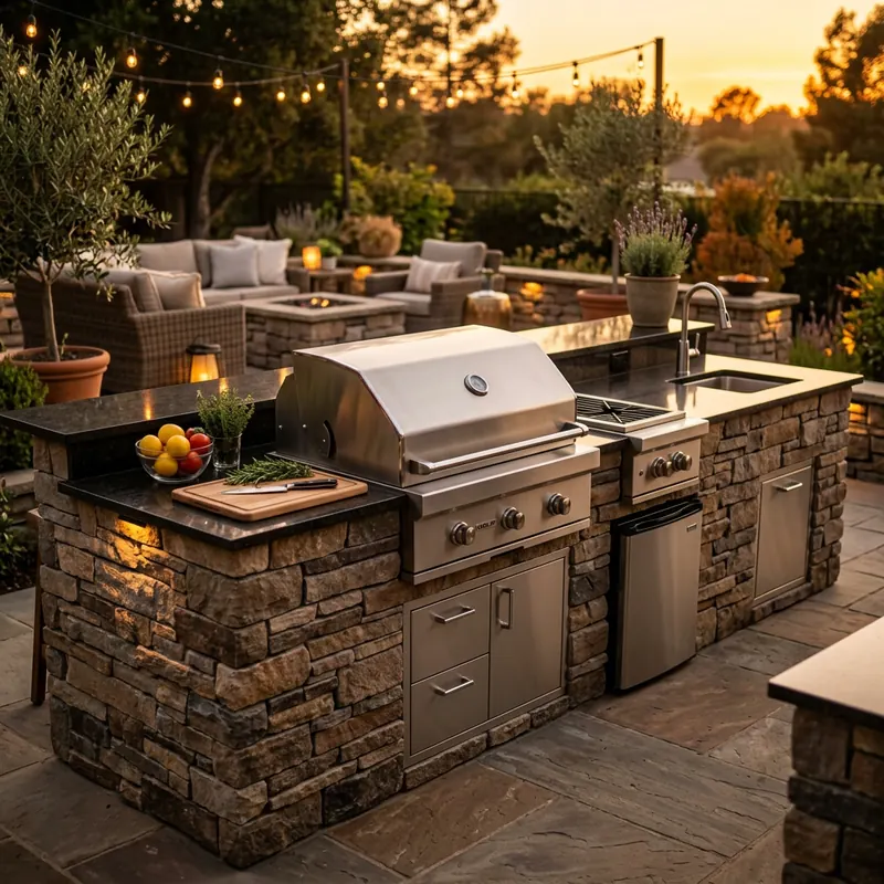Custom outdoor kitchens and BBQ islands