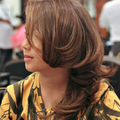 Keratin smoothing treatment result at May's Beauty Bar