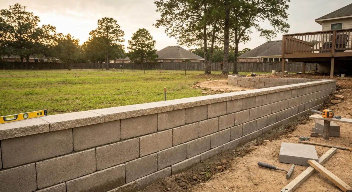 Retaining wall construction