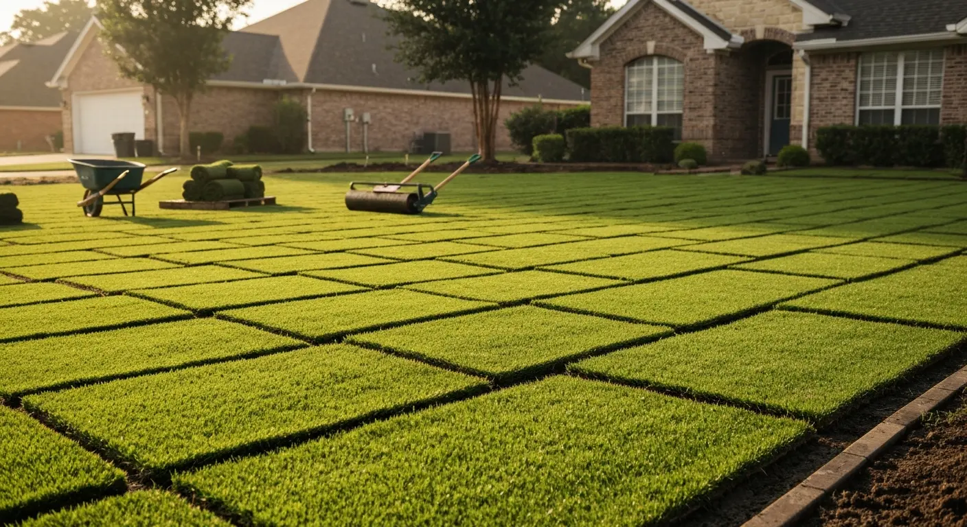 Sod installation project