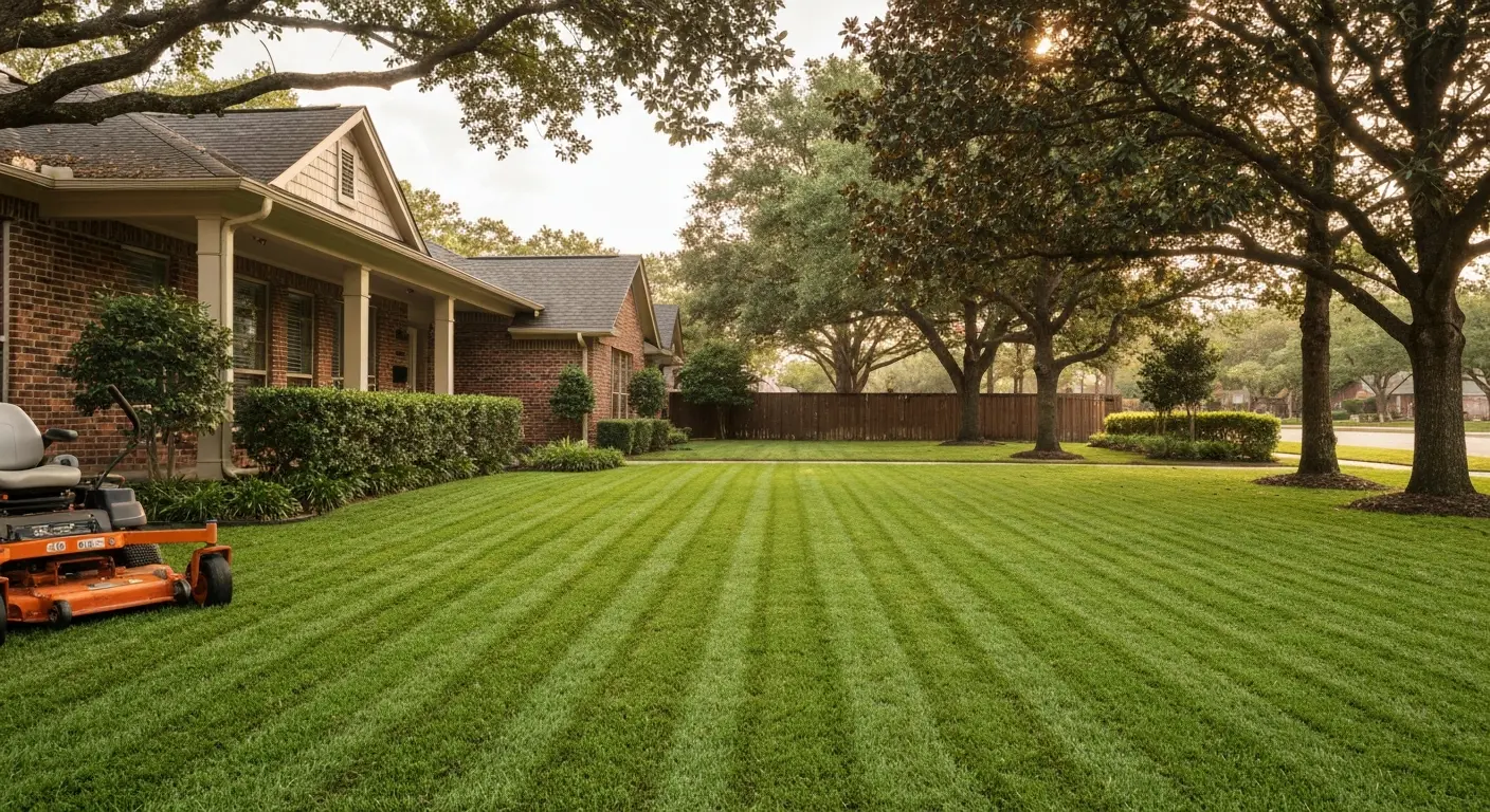 Lawn mowing service in Houston