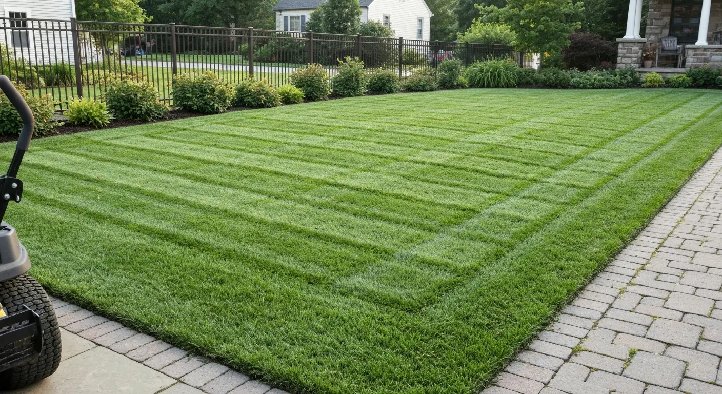 Residential lawn mowing in Cove