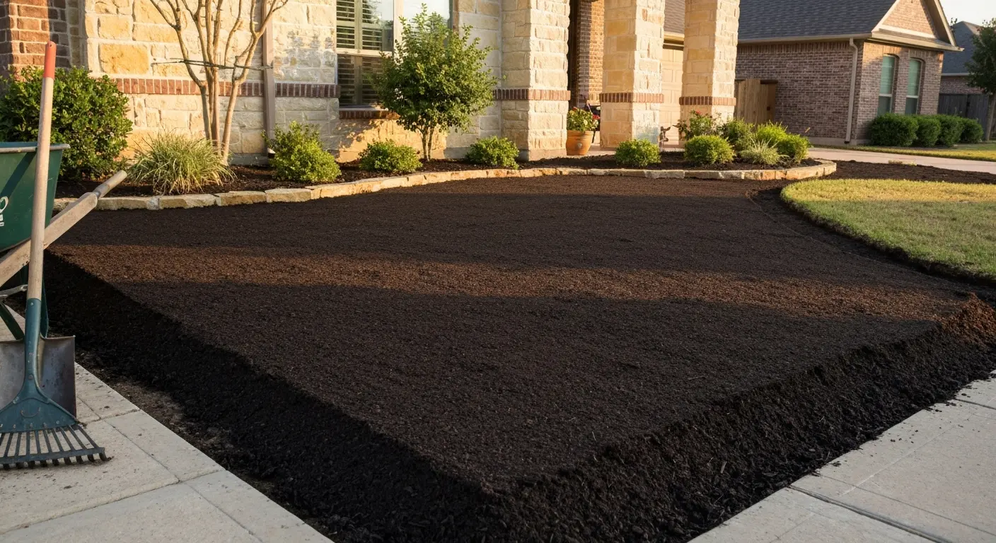 Mulch and ground cover installation