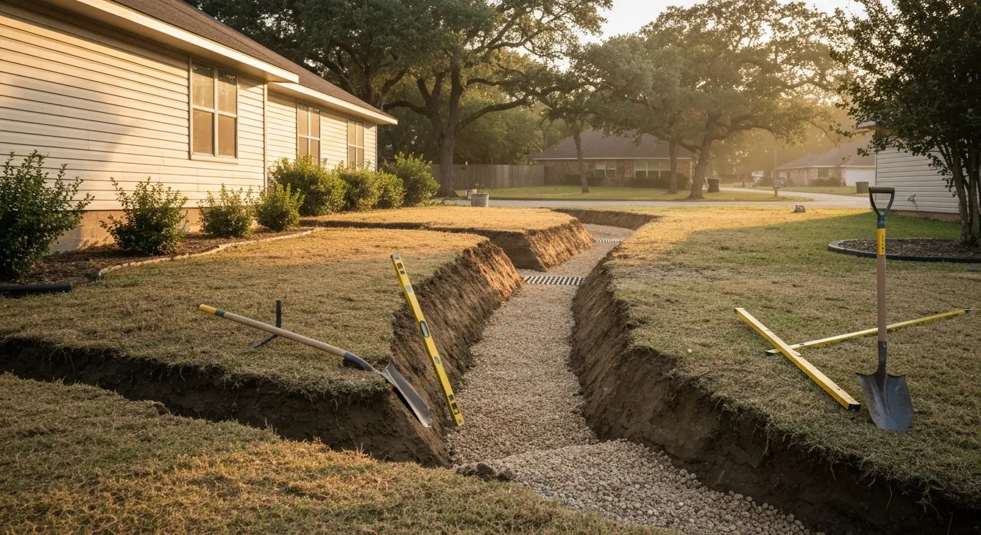 Drainage system installation