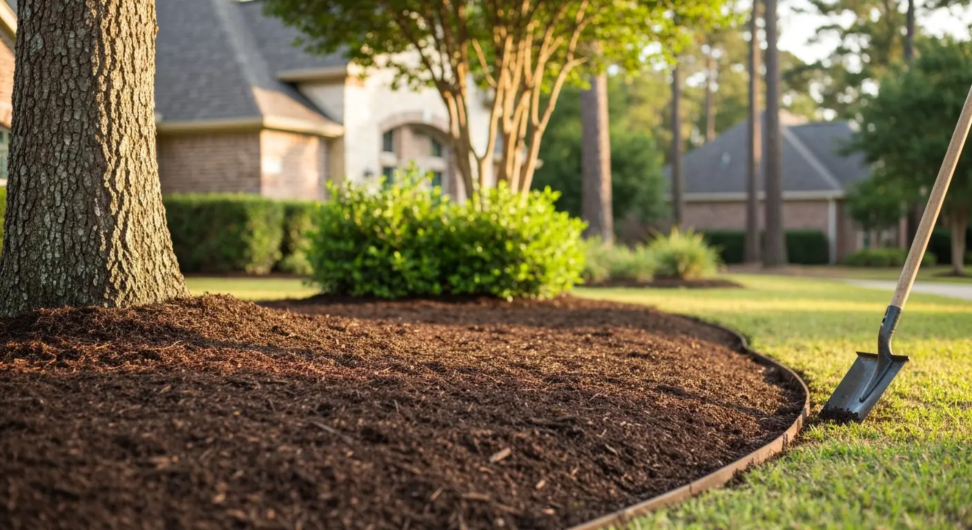 Mulch and landscaping cleanup