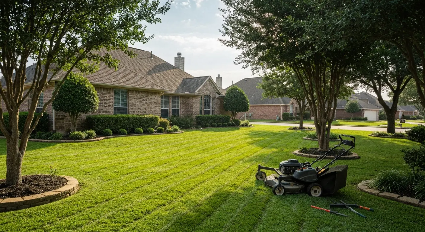 Residential lawn maintenance