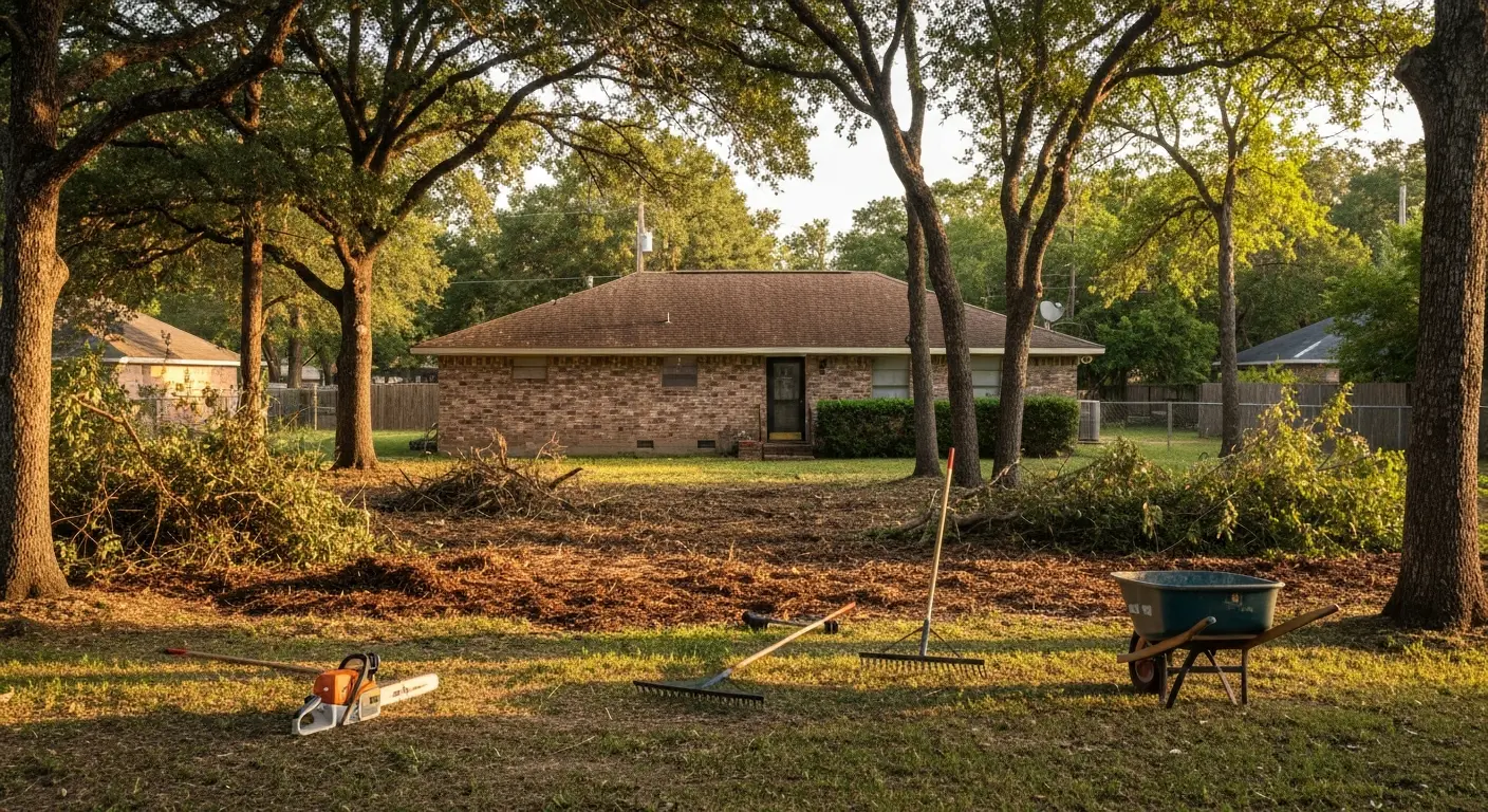 Residential overgrowth cleanup project