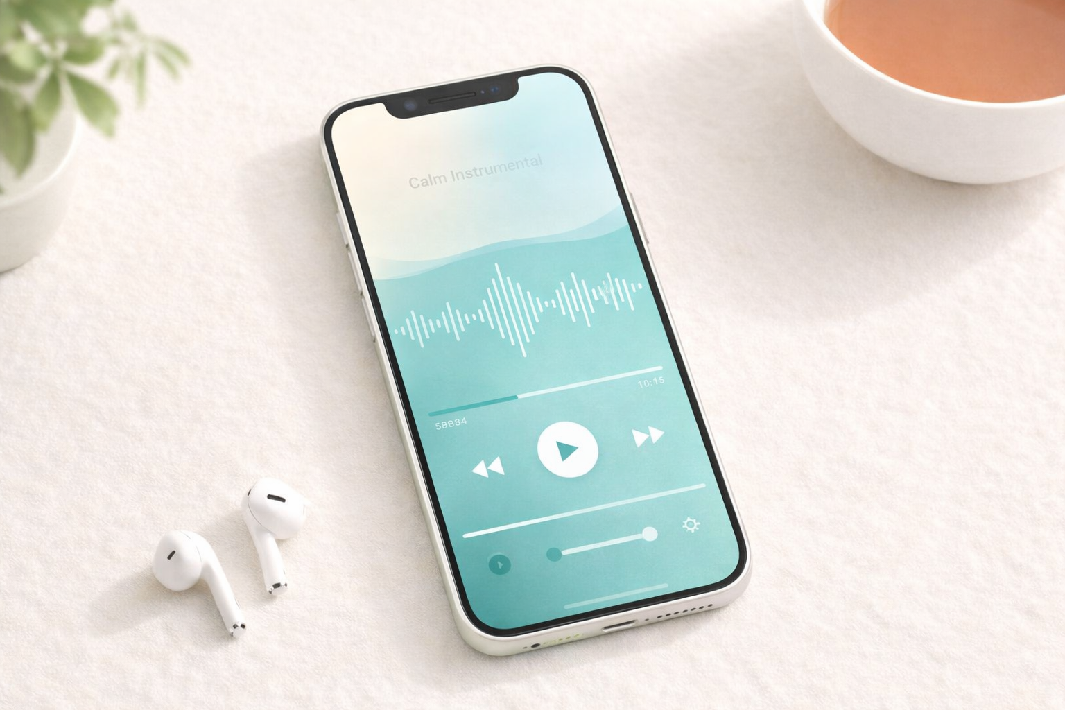 Audio toolkit with calming music and guided exercises