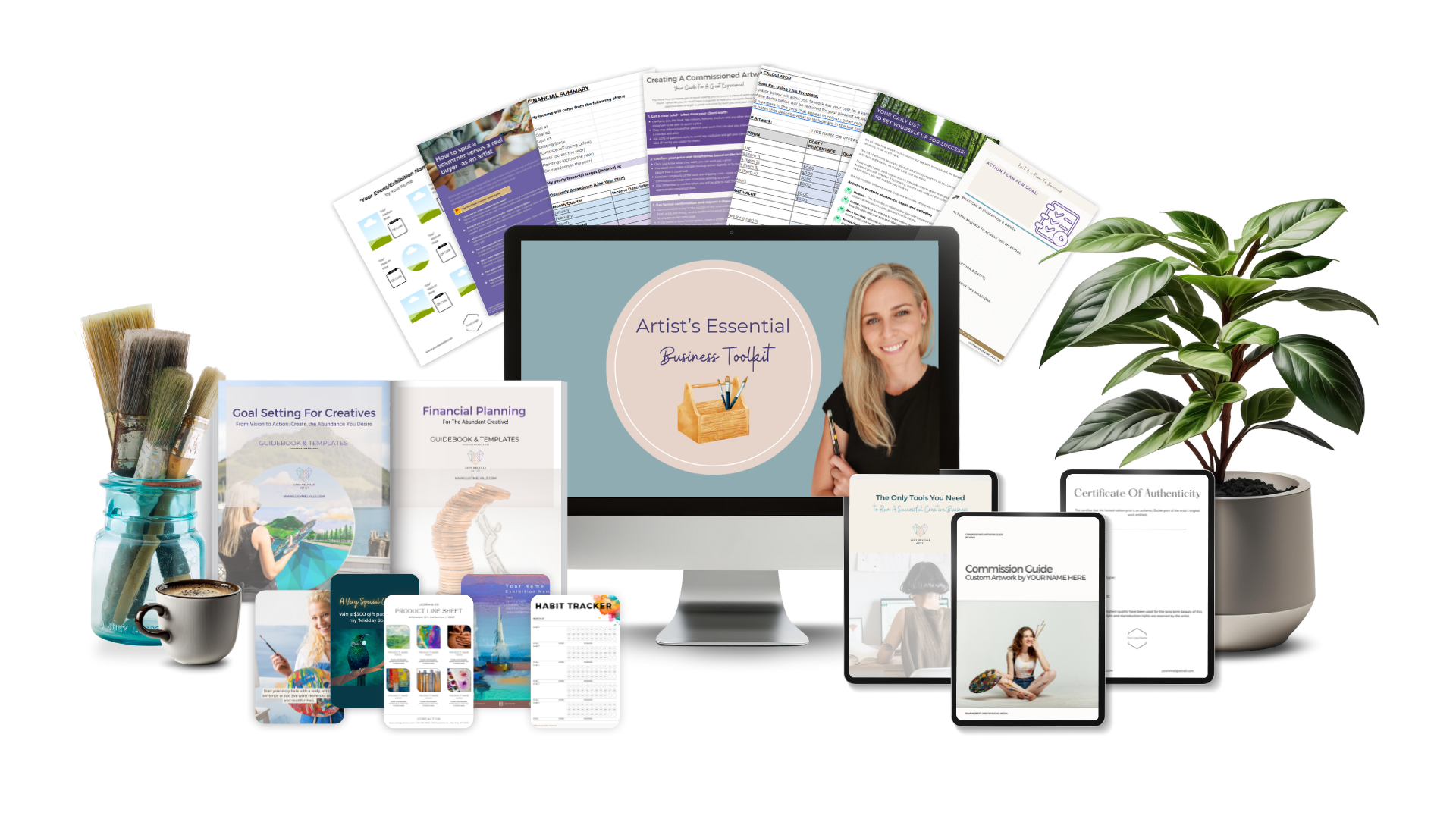 Preview of what's included in The Artist’s Awakening – artist coaching resources