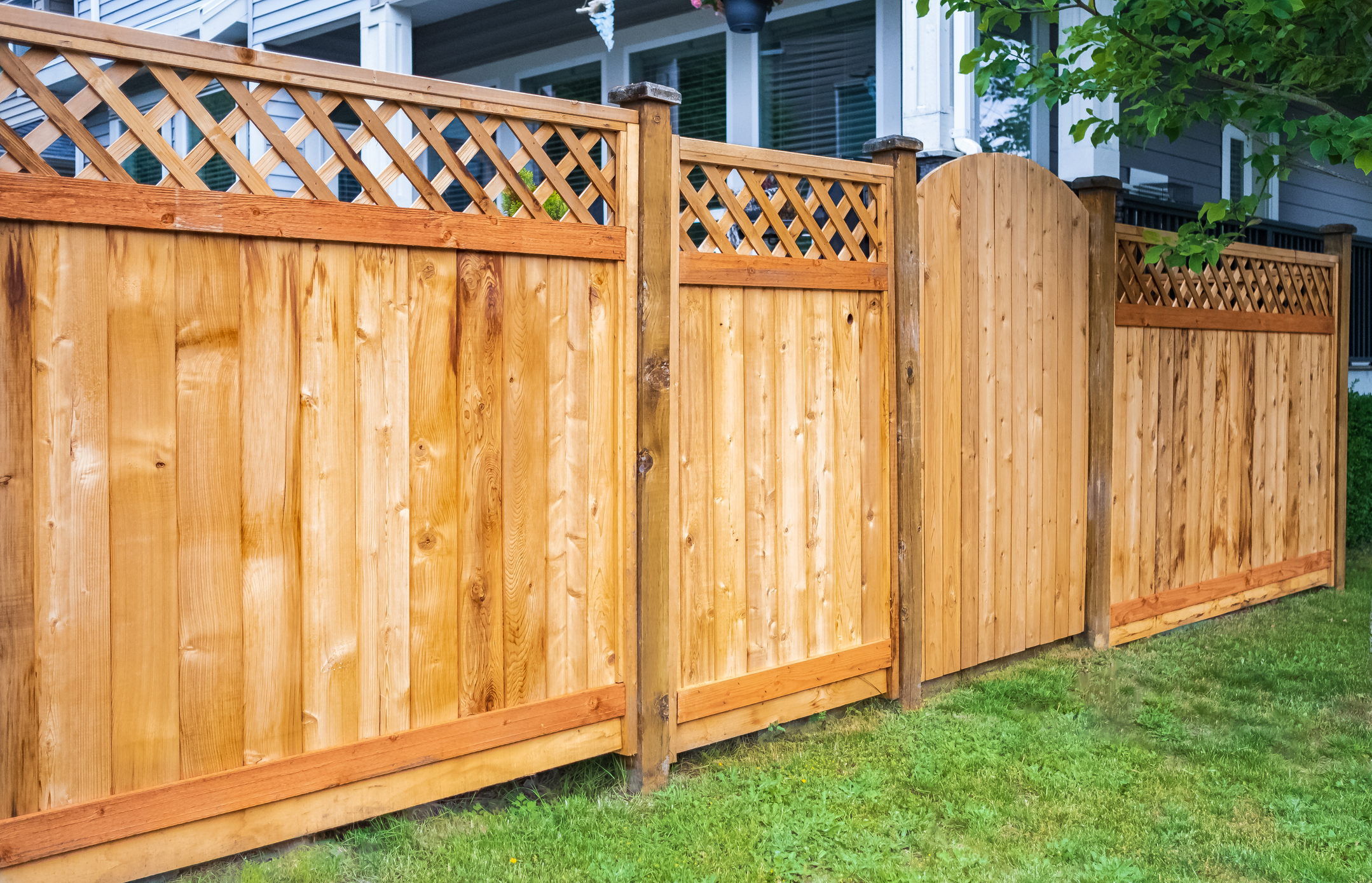 Wood fence installation detail