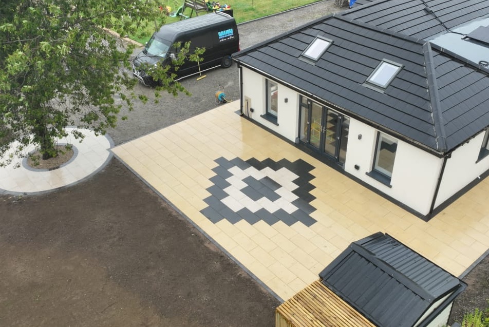 Garden footpath paed by Grange Patio Pving Trim Co.Meath