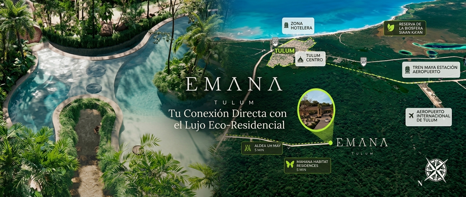 Tulum, Riviera Maya — naturaleza tropical, luz cálida y arquitectura contemporánea