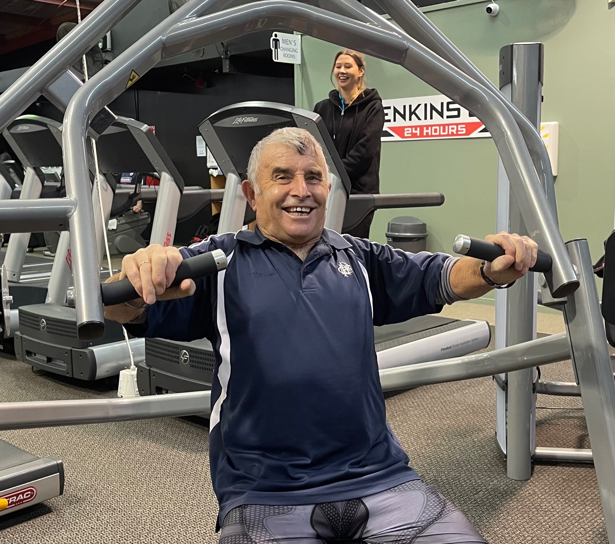 Jenkins Gym member doing strength training