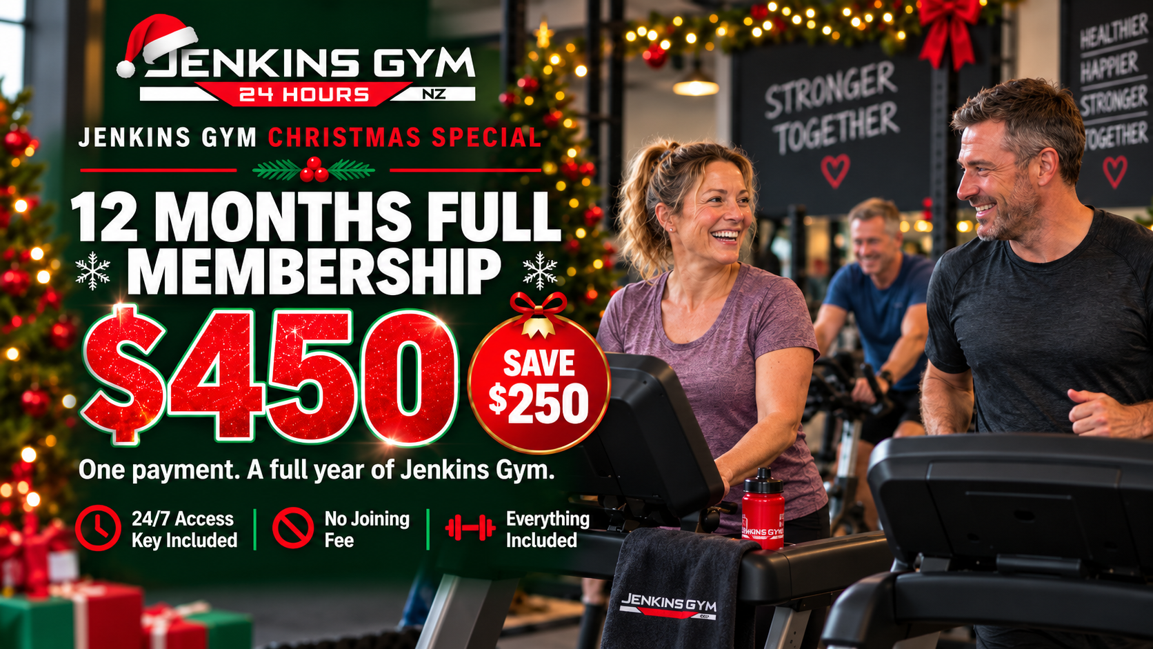 Jenkins Gym Christmas Special - 12 months full membership for $450