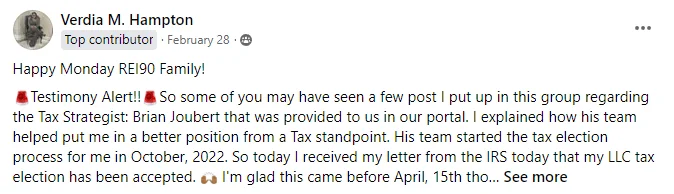 REI90 member post