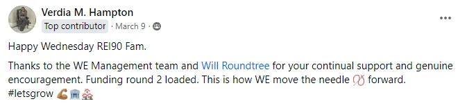 REI90 member post