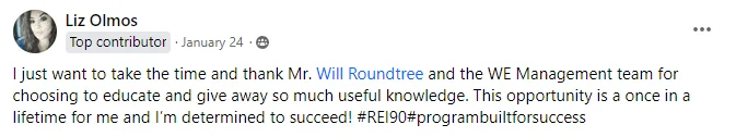 REI90 member post