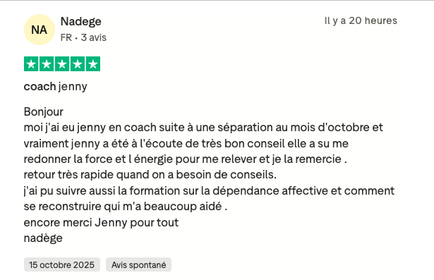 Témoignage client Jenny 1