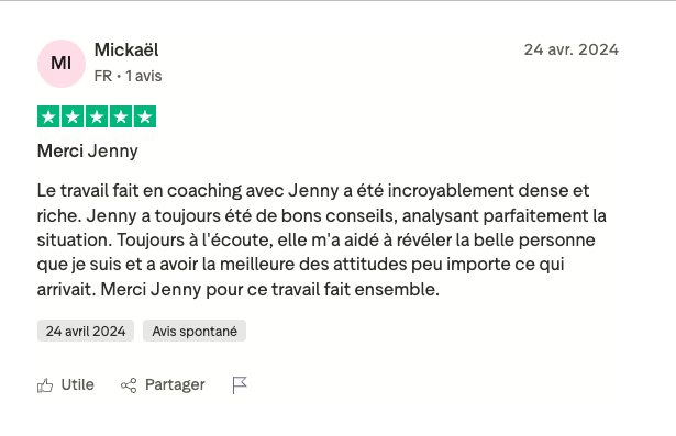 Témoignage client Jenny 8