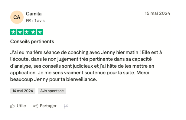 Témoignage client Jenny 7