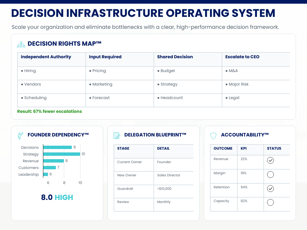 Decision Rights Map — Framework template preview