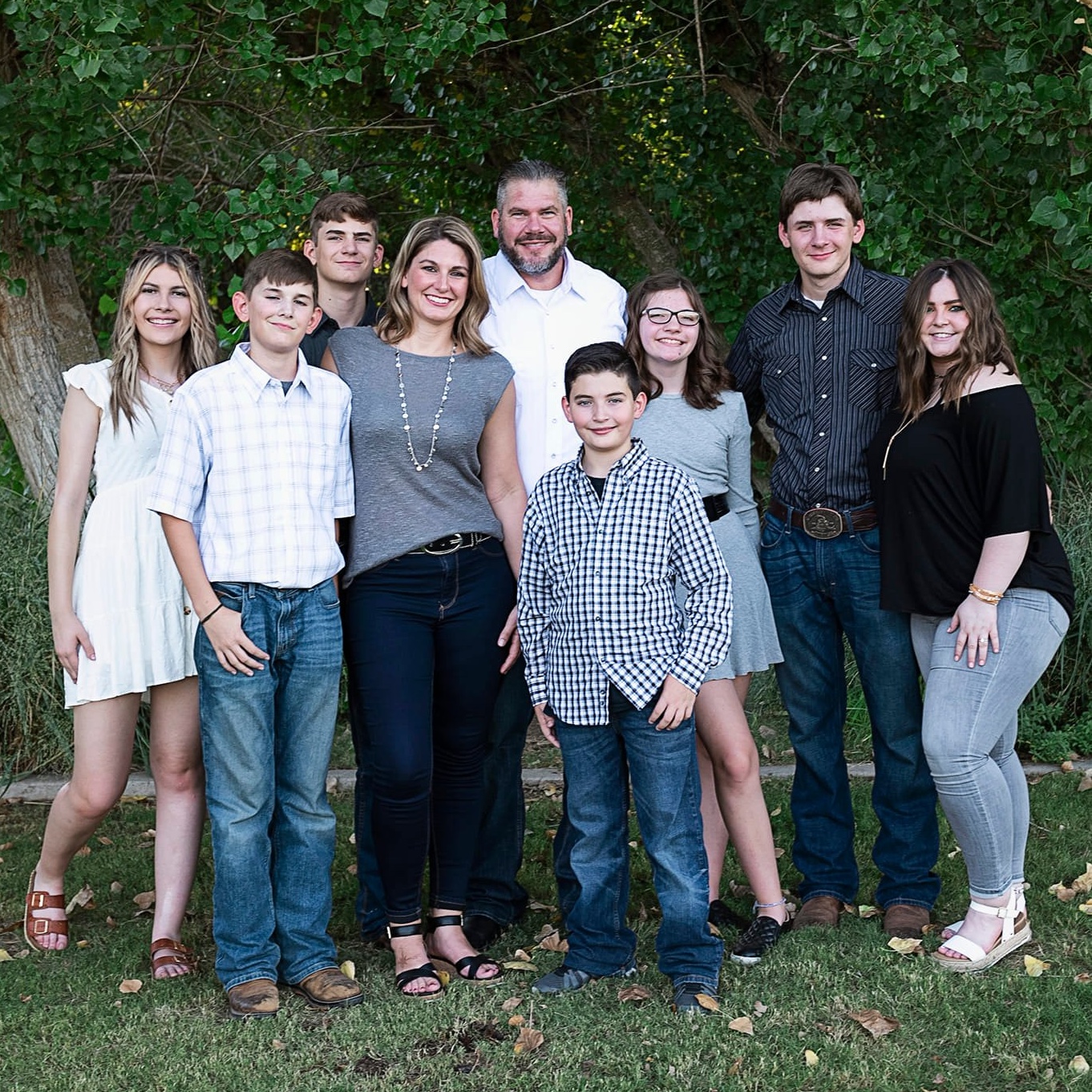 James Tanner with wife Afton and family