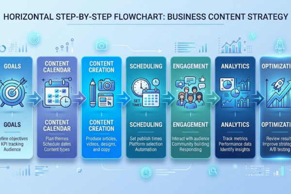Step by step process for managing multiple social media platforms from planning to optimization