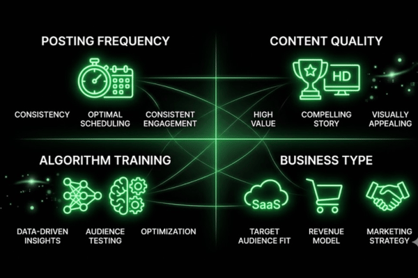 Key factors affecting social media results including posting frequency content quality algorithm and business type Key factors affecting social media results including posting frequency content quality algorithm and business type