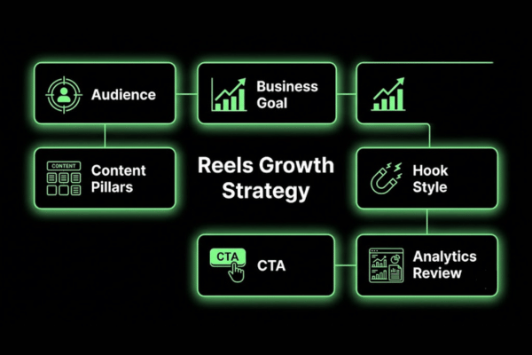 Instagram Reels strategy framework with audience, content pillars, hooks, CTAs, workflow, and analytics Instagram Reels strategy framework with audience, content pillars, hooks, CTAs, workflow, and analytics