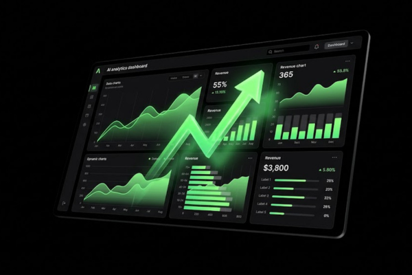 AI social media analytics dashboard showing engagement metrics converting to business revenue AI social media analytics dashboard showing engagement metrics converting to business revenue