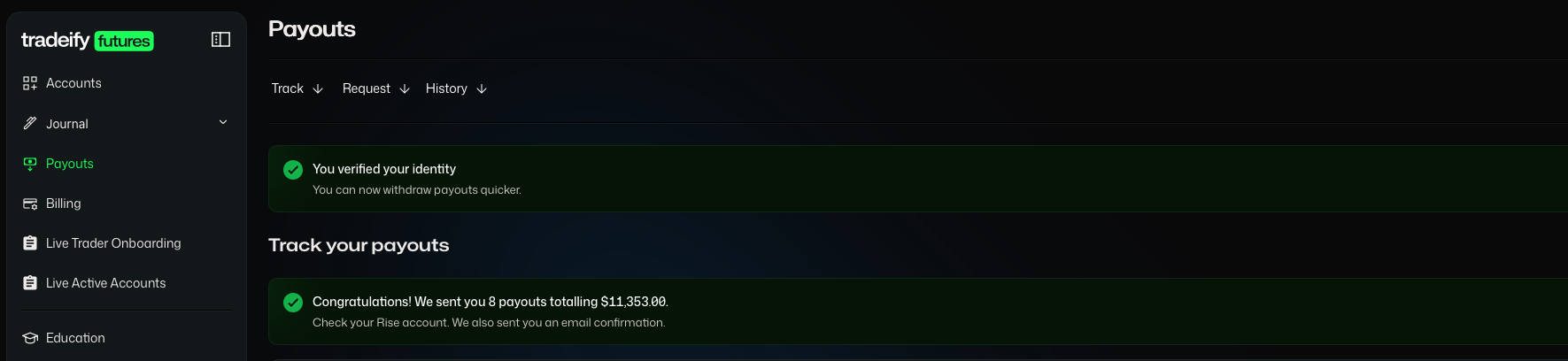 Tradedrip Personal Trading Result 2