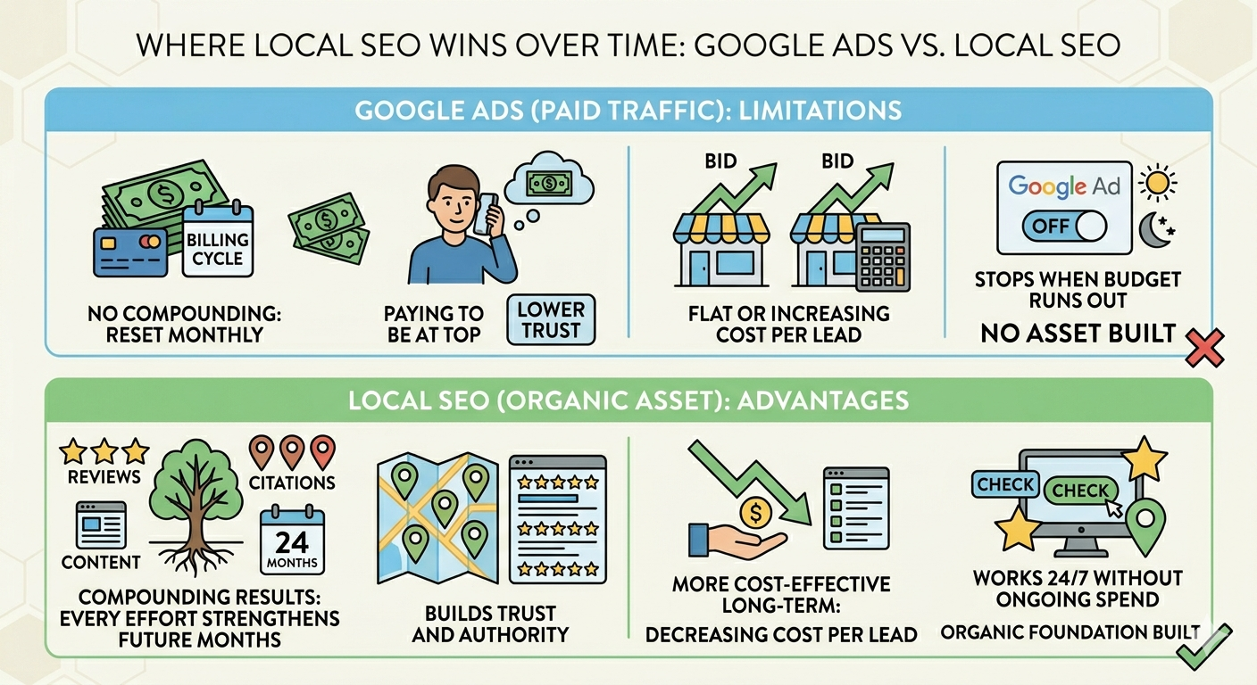 The math of Local SEO over time