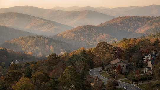 Western North Carolina Blue Ridge landscape where Superior Painting crews work