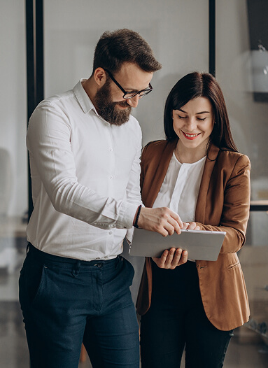 Business owner confident about company growth