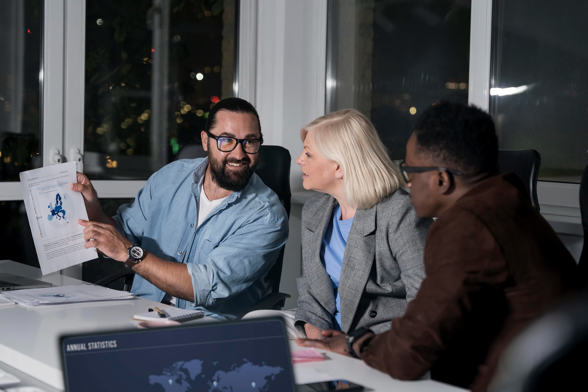 Business team planning scalable growth strategy