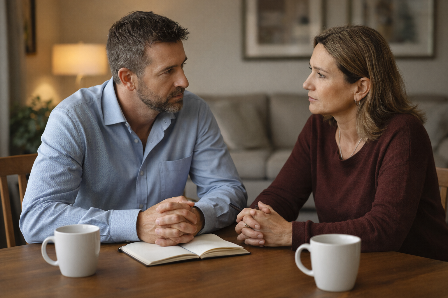 Couple having a discussion