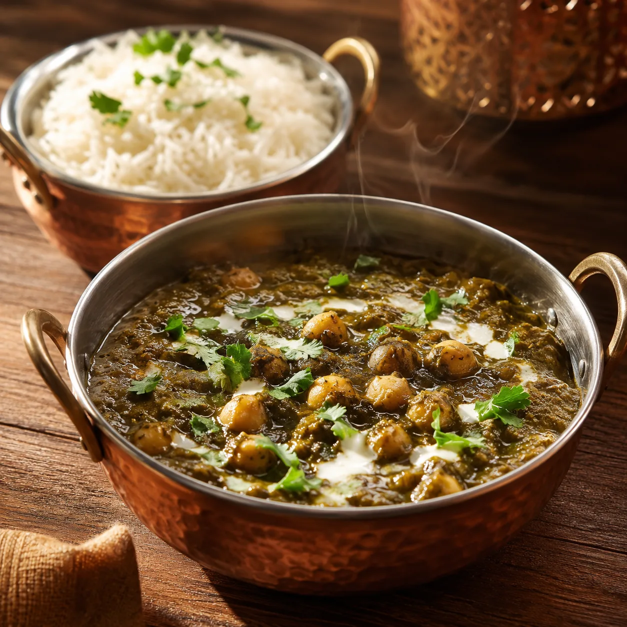 Homestyle Saag Chana