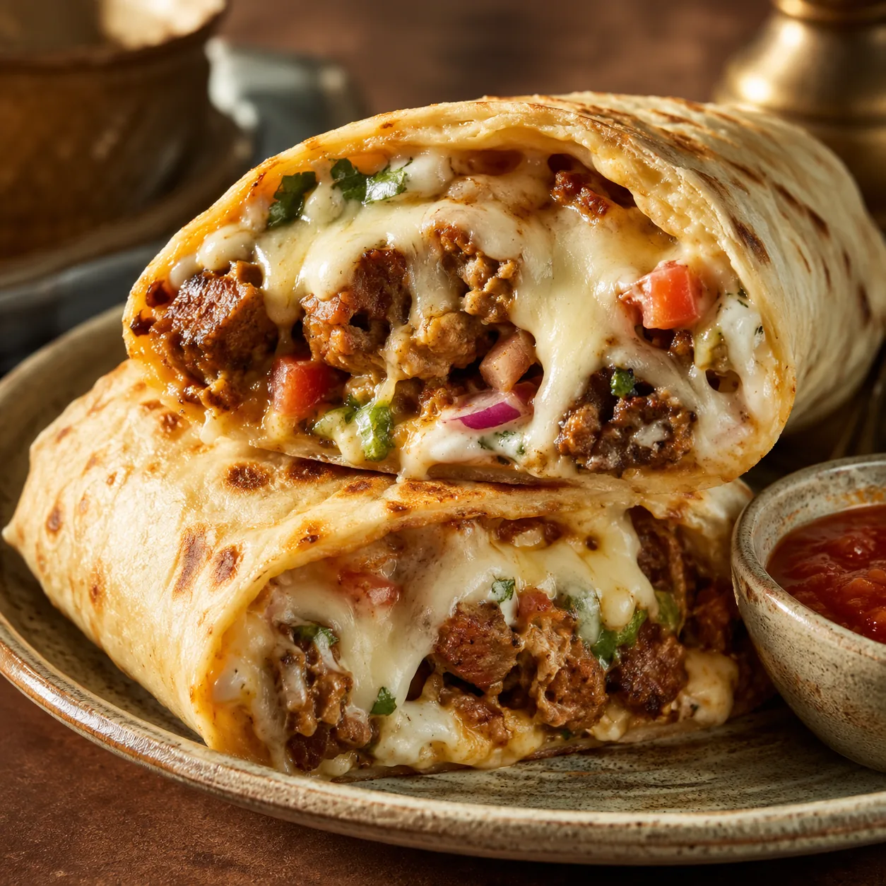Cheesy Lamb Wrap