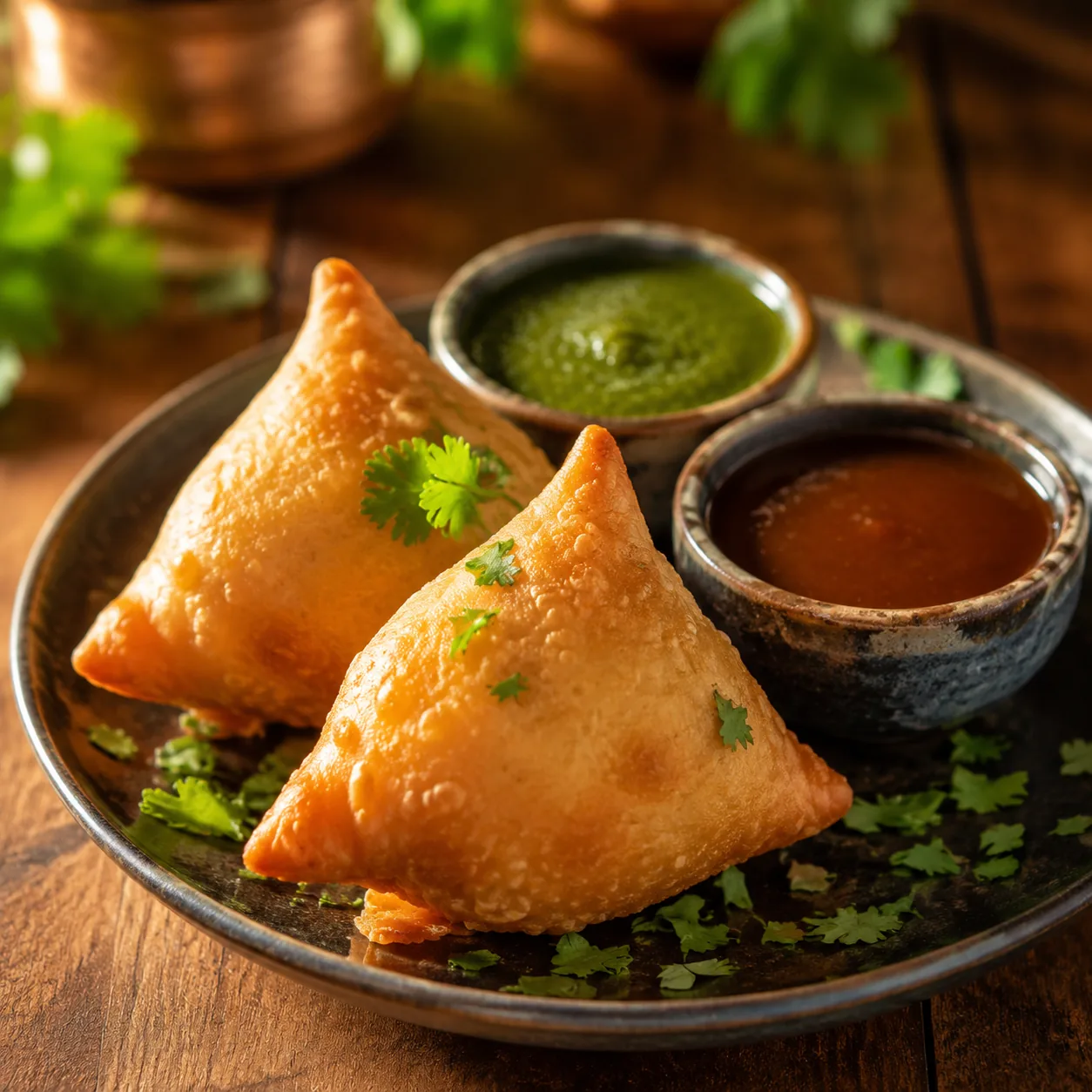 Samosa at 7 Monks Cafe
