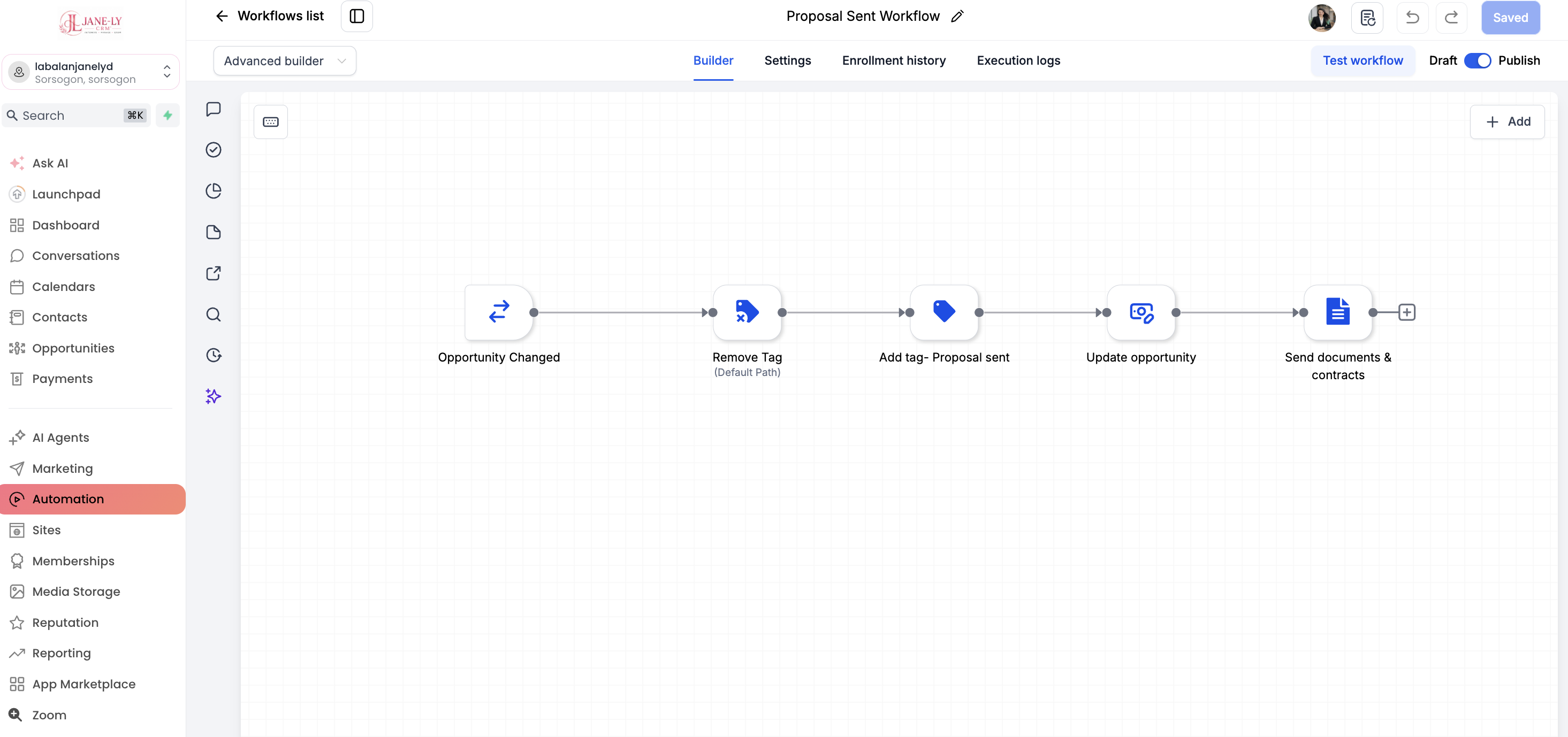 Form Submitted → Webhook Workflow