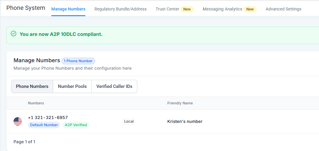 A2P 10DLC — Contact & Compliance Review