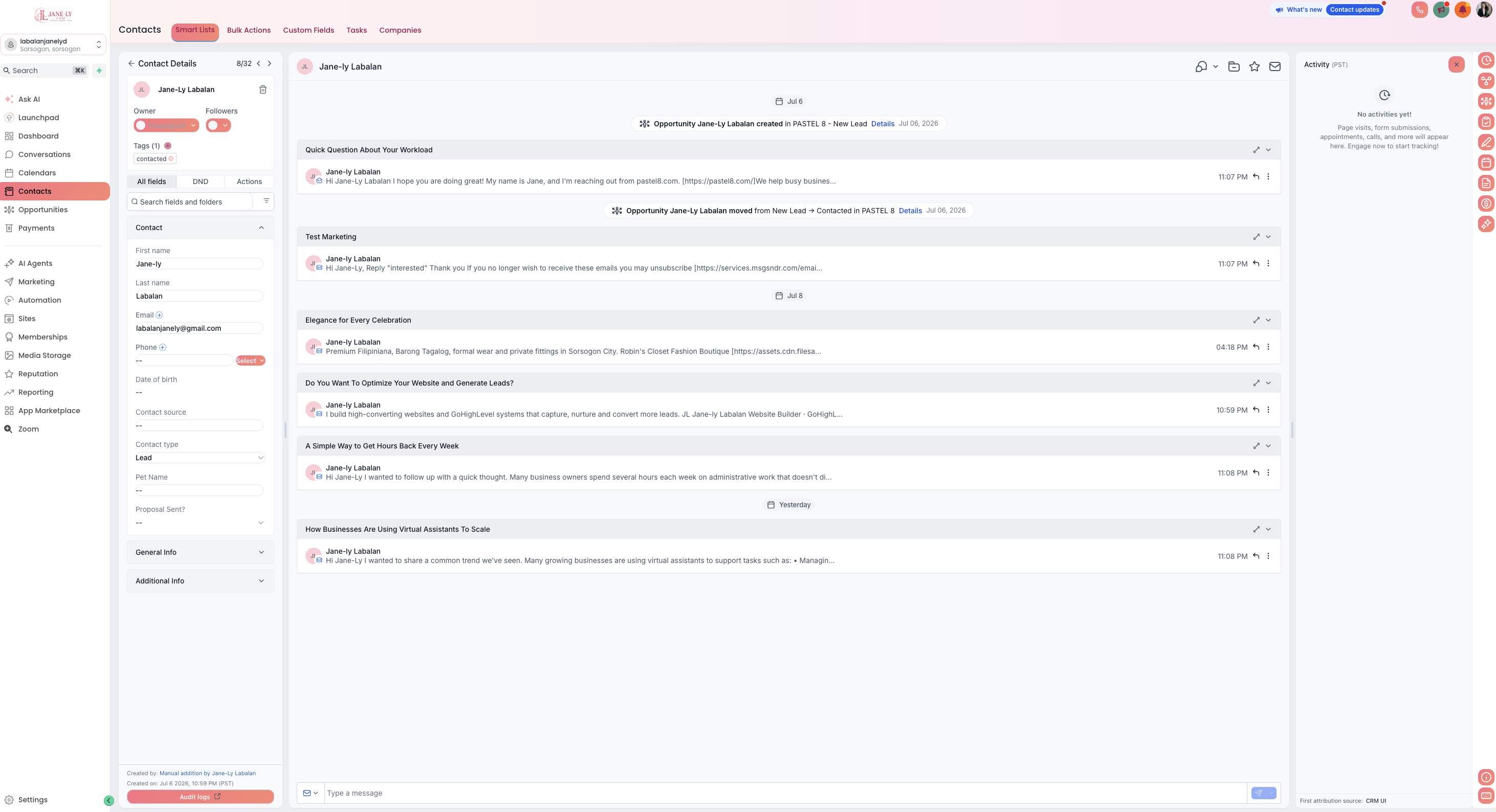 White-label GoHighLevel dashboard