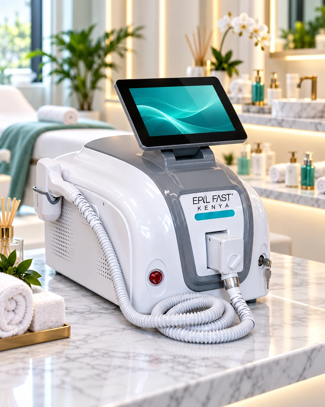 EPIL FAST KENYA 808nm diode laser device in a professional aesthetics room
