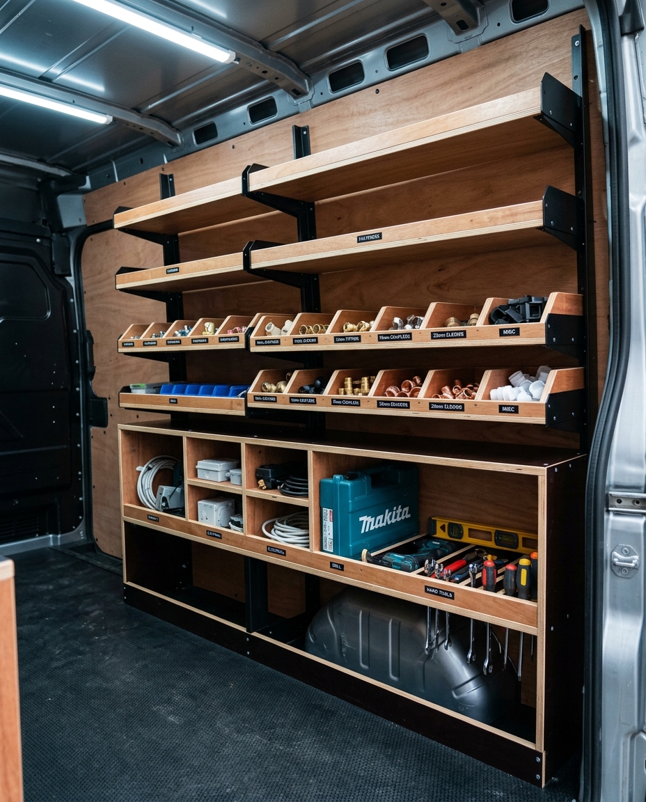 Bespoke van racking system