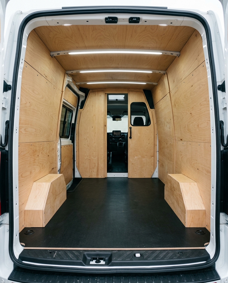 Full ply lining kit fitted in a van