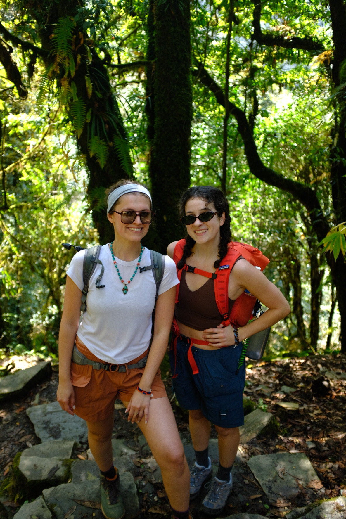 Girls hiking in Nepal